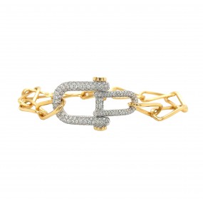 18kt Yellow And White Gold Diamond Bracelet