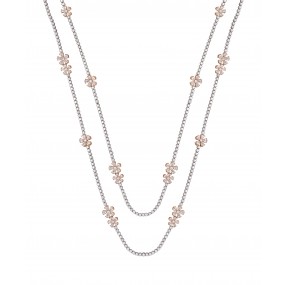 18kt White And Rose Gold Diamond Necklace