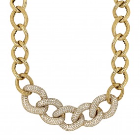 18kt Yellow Gold Diamond Necklace