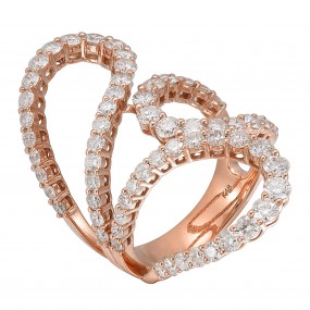 18kt Rose Gold Diamond Ring