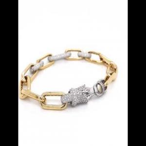 18kt yellow and white gold diamond bracelet